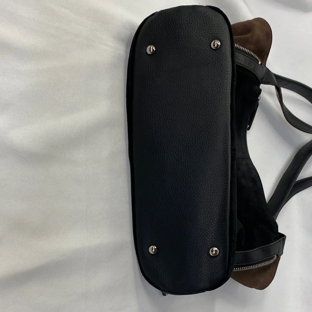 Tignanello Women's Black Suede Shoulder Bag - Picture 11 of 16